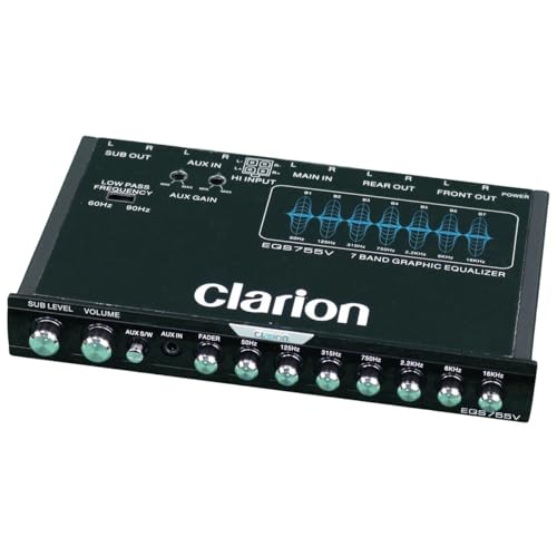 Clarion EQS755V 7-Band Car Audio Equalizer & Crossover