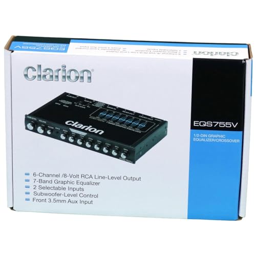 Clarion EQS755V 7-Band Car Audio Equalizer & Crossover