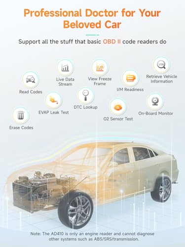 ANCEL AD410 OBD2 Scanner & Check Engine Code Reader