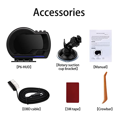 wiiyii P6 OBD2 GPS Head-Up Display & Smart Car Gauge