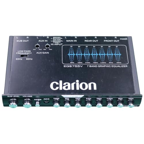 Clarion EQS755V 7-Band Car Audio Equalizer & Crossover