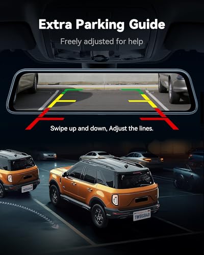 WOLFBOX G840S 12-Inch 4K Mirror Dash Cam & Backup Camera