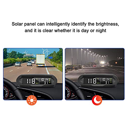 Mulcort Solar GPS Head-Up Display with Digital Speedometer