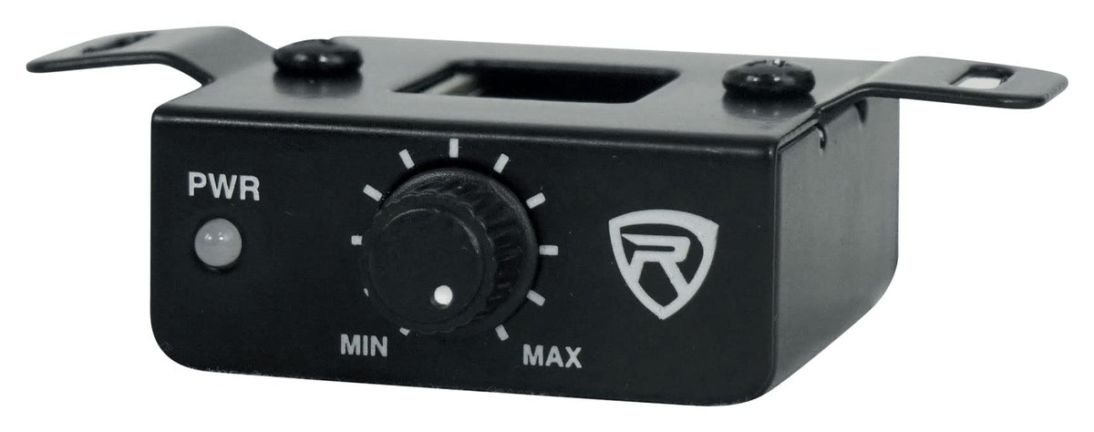 Rockville Slim Under-Seat Powered Subwoofer with Built-In Amp