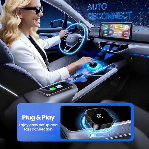 Yizro 2026 Wireless CarPlay Adapter for iPhone & Android