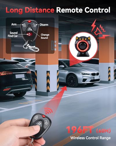 Electop 120dB Car Alarm with Vibration Sensor & Siren