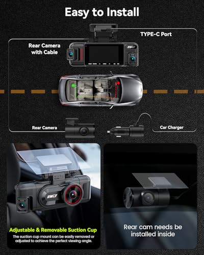 IIWEY N6 PRO 4K STARVIS 2 4-Channel 360° Dash Cam
