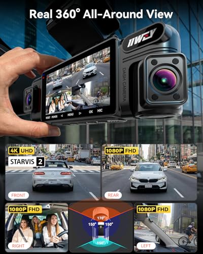 IIWEY N6 PRO 4K STARVIS 2 4-Channel 360° Dash Cam