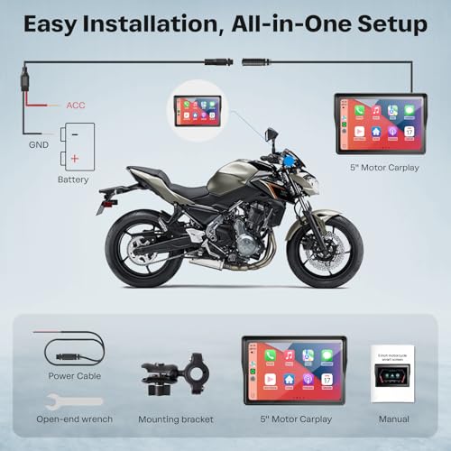 WonVon Motorcycle CarPlay & Android Auto Navigation Display