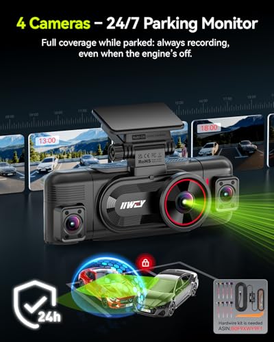 IIWEY N6 PRO 4K STARVIS 2 4-Channel 360° Dash Cam