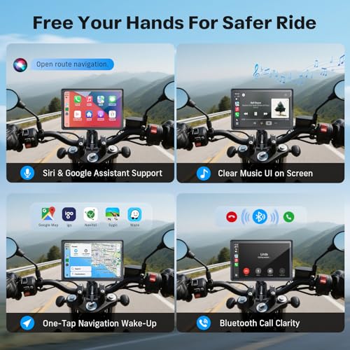 WonVon Motorcycle CarPlay & Android Auto Navigation Display