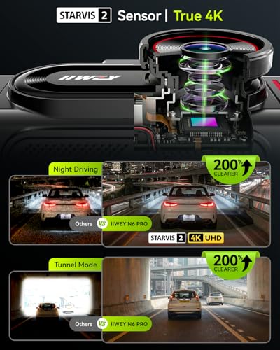IIWEY N6 PRO 4K STARVIS 2 4-Channel 360° Dash Cam