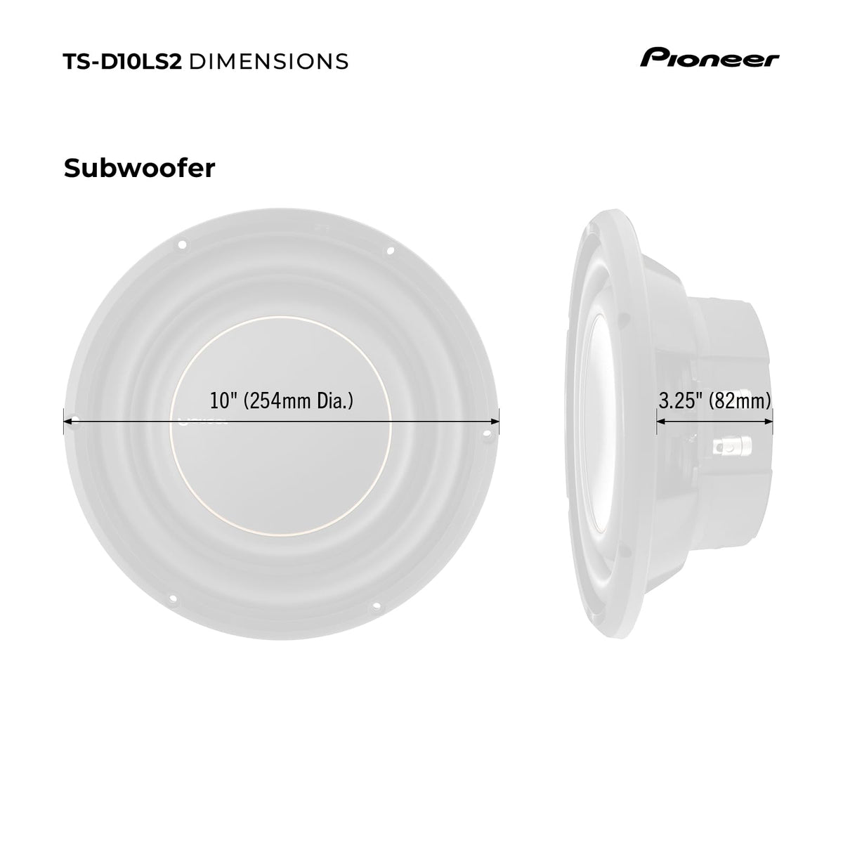 Pioneer TS-D Series High-Power Car Audio Subwoofer