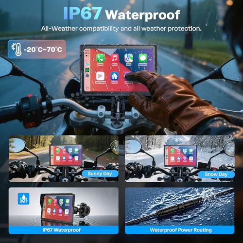 WonVon Motorcycle CarPlay & Android Auto Navigation Display