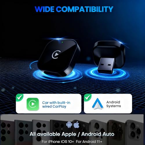 Yizro 2026 Wireless CarPlay Adapter for iPhone & Android