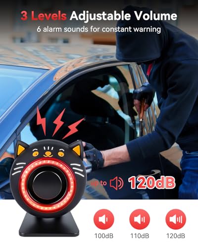 Electop 120dB Car Alarm with Vibration Sensor & Siren