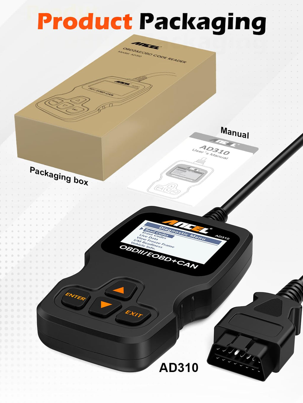 ANCEL AD310 OBD2 Scanner & Engine Fault Code Reader