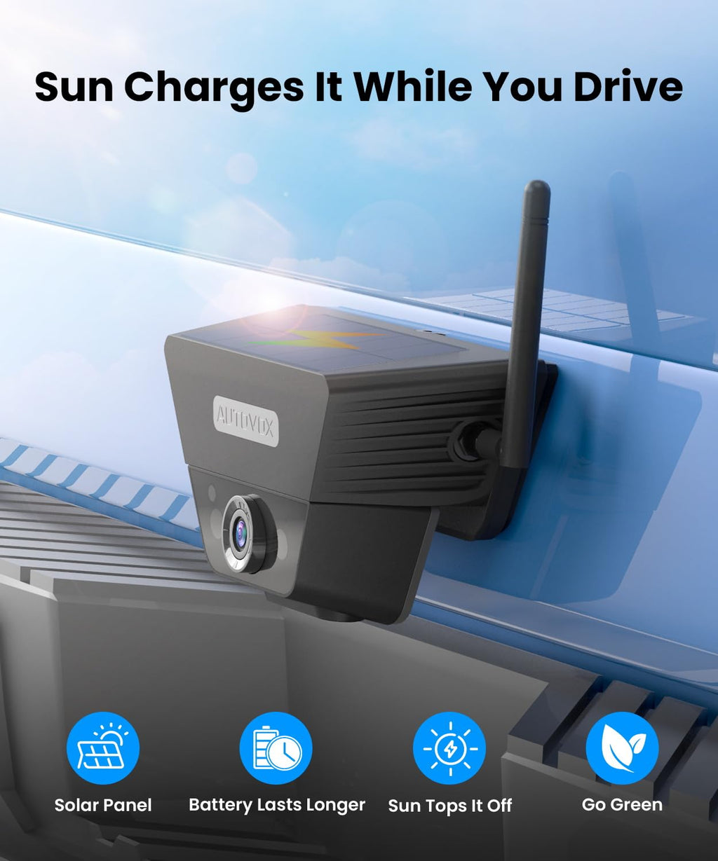 AUTO-VOX Solar 5 Wireless Magnetic Backup Camera System