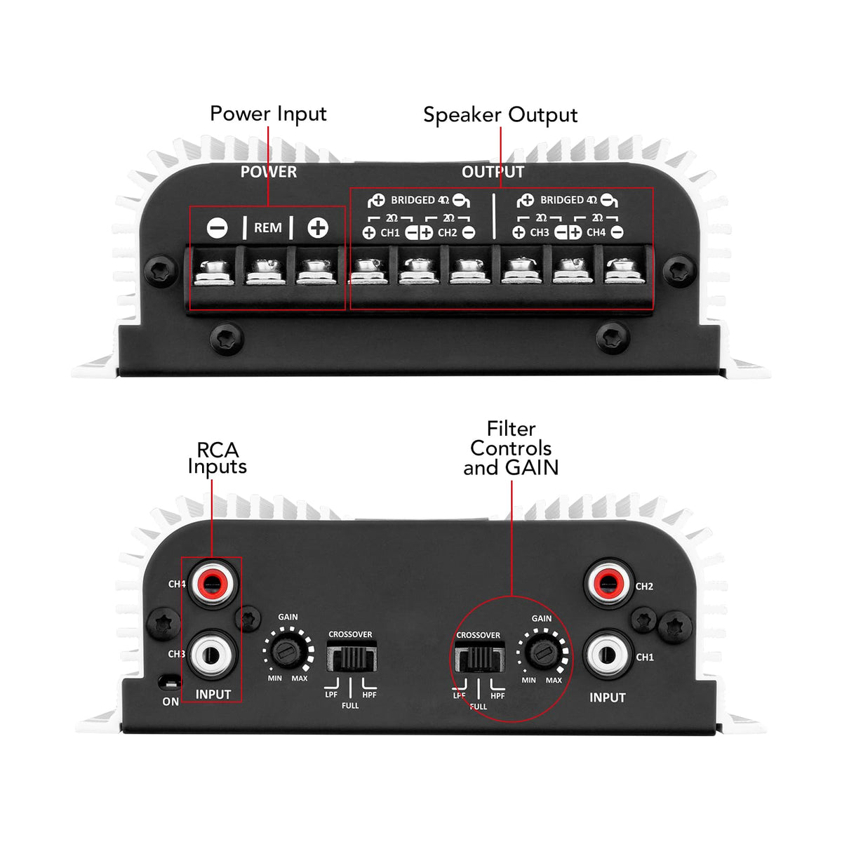 Taramps TS 400x4 400W 4-Channel Class-D Car Amplifier