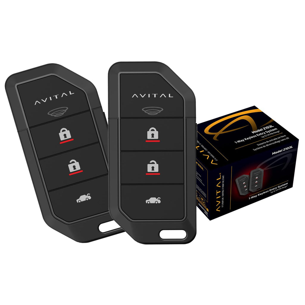 Avital 2103L Keyless Entry System with Two 4-Button Remotes