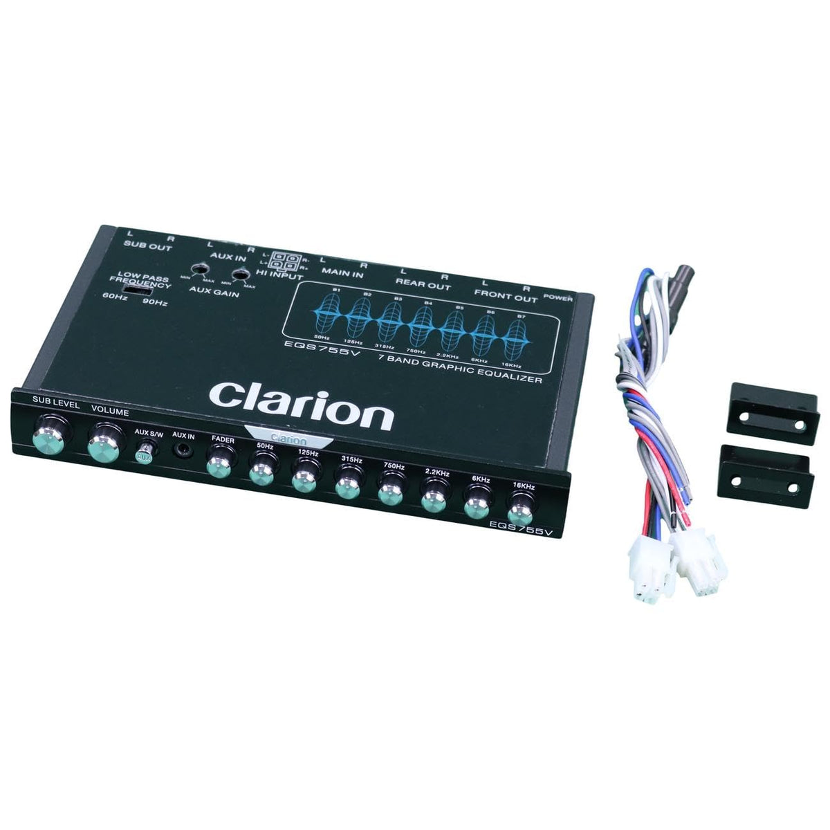 Clarion EQS755V 7-Band Car Audio Equalizer & Crossover