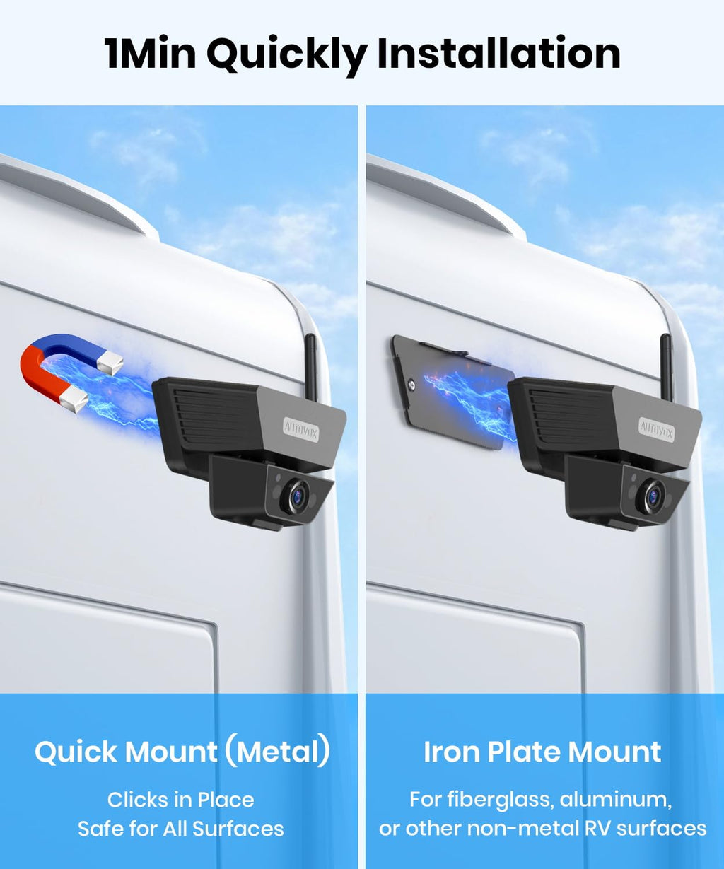 AUTO-VOX Solar 5 Wireless Magnetic Backup Camera System