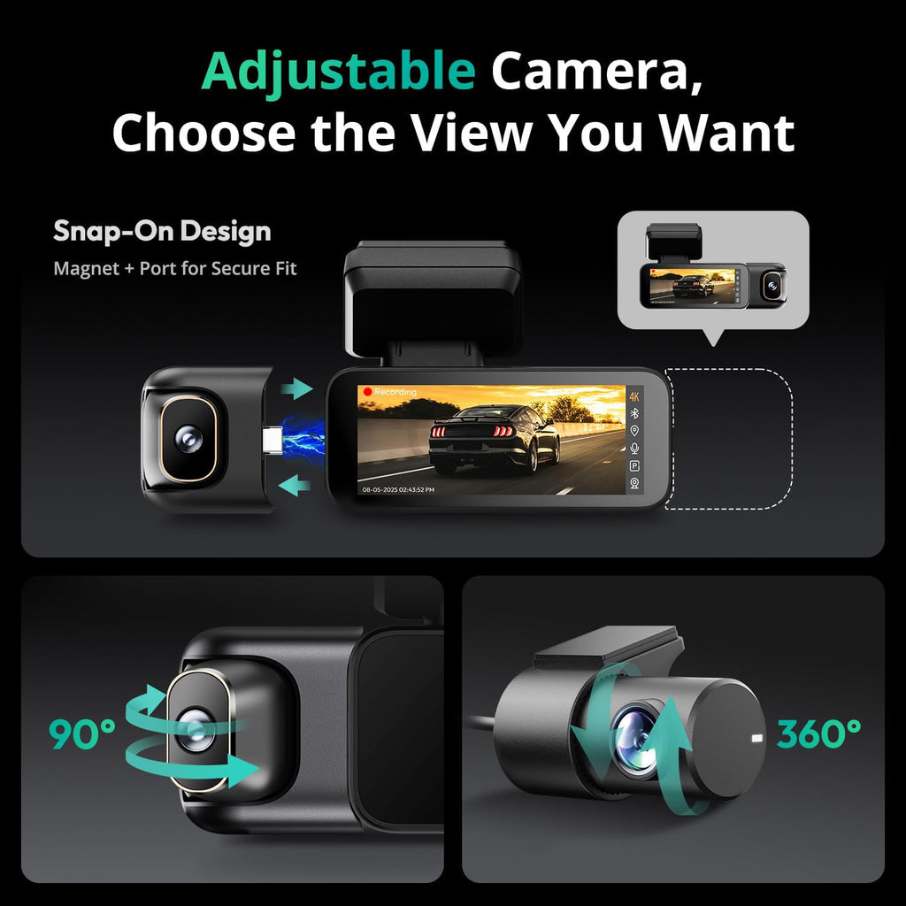 BOTSLAB G980H 4-Channel 360° Dash Cam with GPS & WiFi
