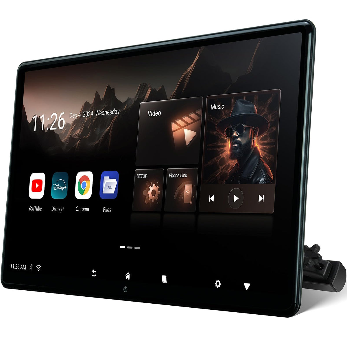 15.6-Inch 4K Android 13 Headrest Monitor with WiFi & HDMI