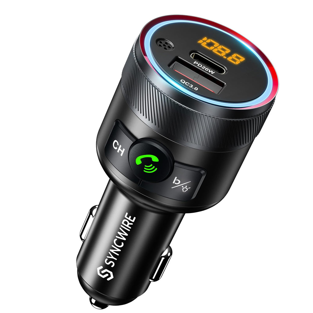 Syncwire Bluetooth 5.4 FM Transmitter for Car Audio