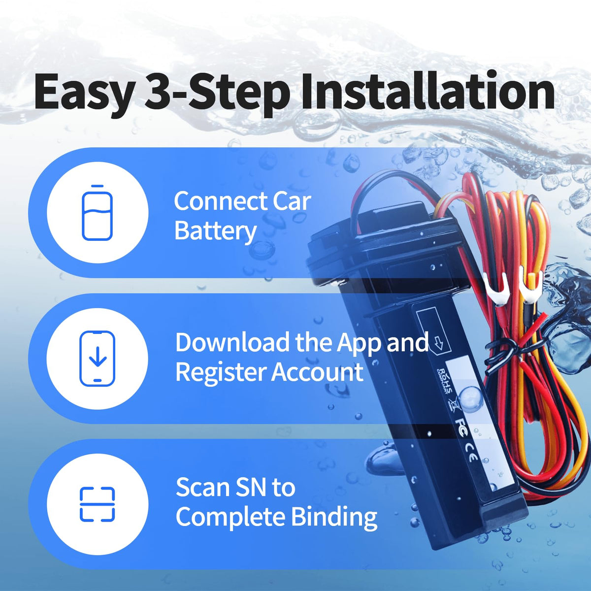 VITALGLOW 4G GPS Vehicle Tracker with No Monthly Fee