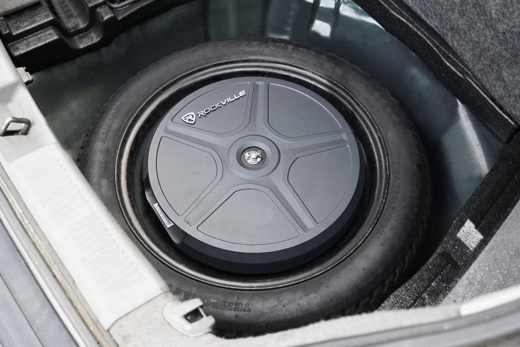 Rockville RockGhost V2 800W 11-Inch Spare Tire Subwoofer