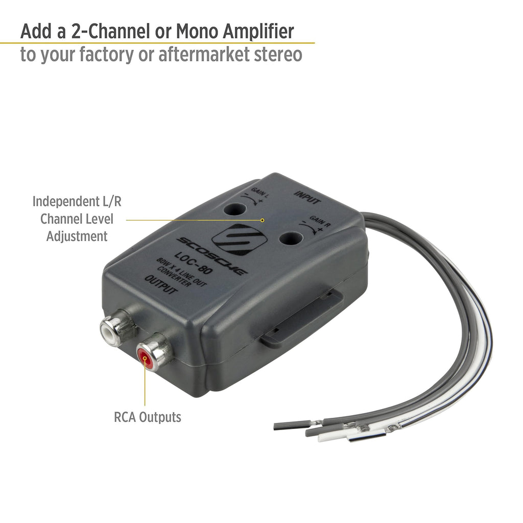 Scosche Adjustable Line Output Converter for Car Amplifiers