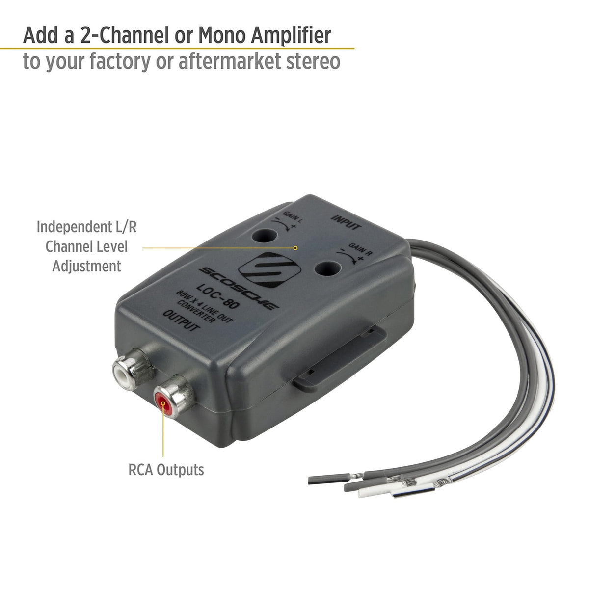Scosche Adjustable Line Output Converter for Car Amplifiers