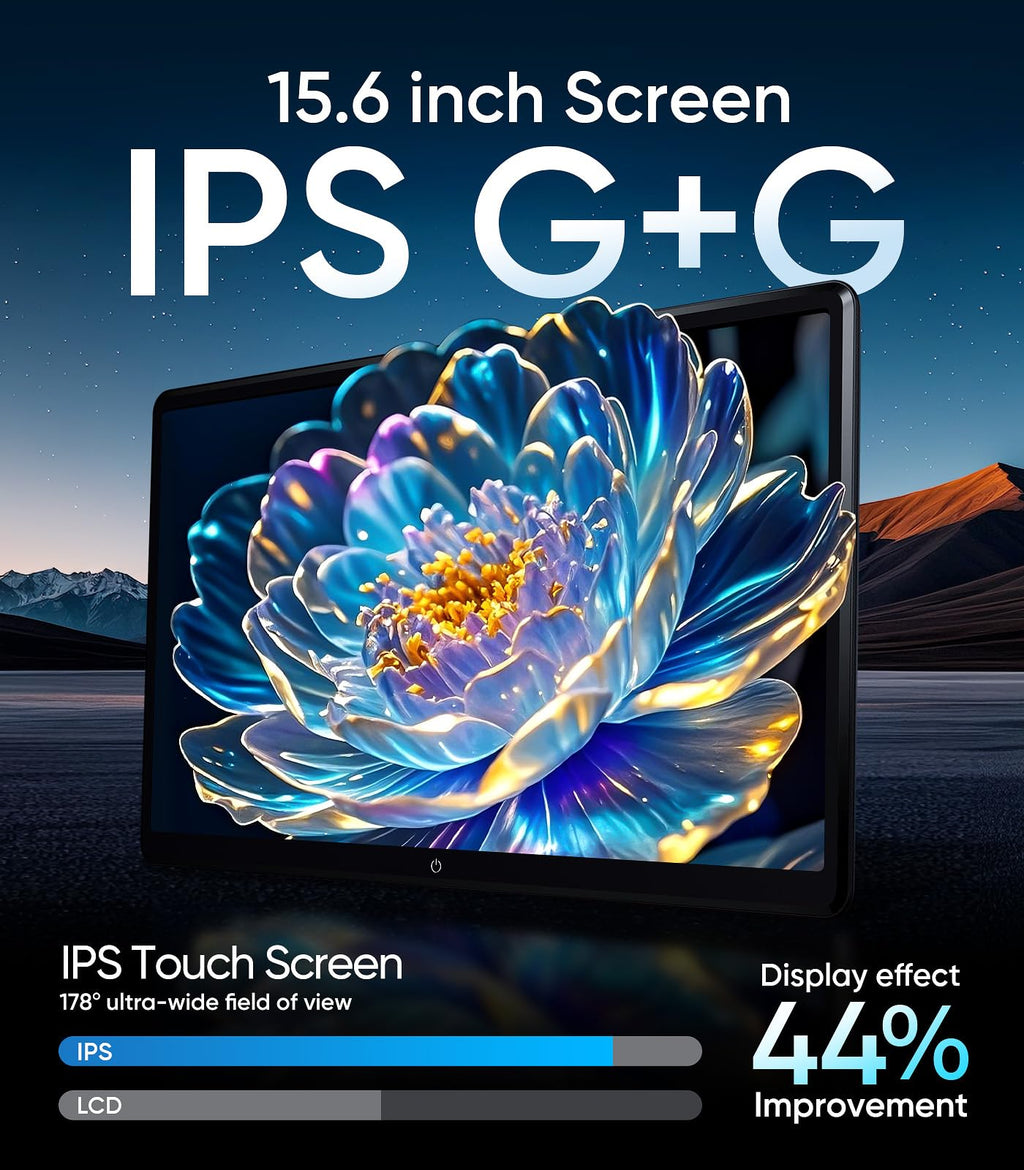 15.6-Inch 4K Android 13 Headrest Monitor with WiFi & HDMI