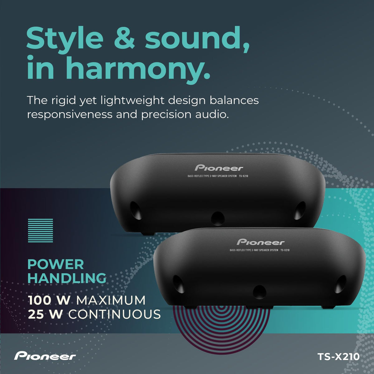 Pioneer TS-X Series 3-Way Surface-Mount Car Speakers