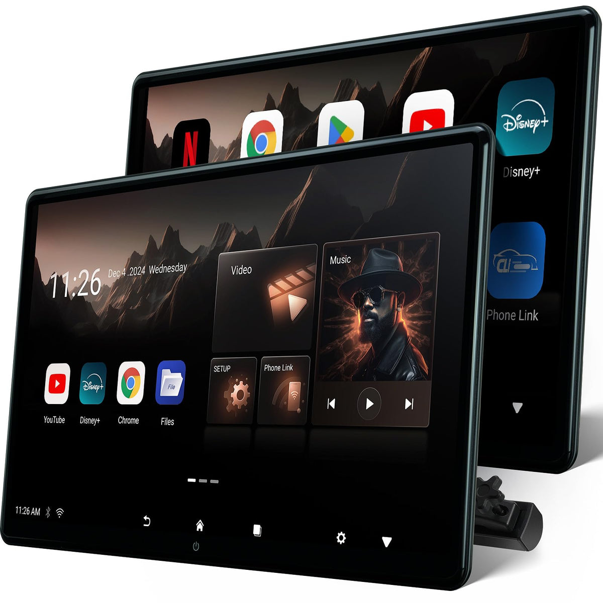 15.6-Inch 4K Android 13 Headrest Monitor with WiFi & HDMI