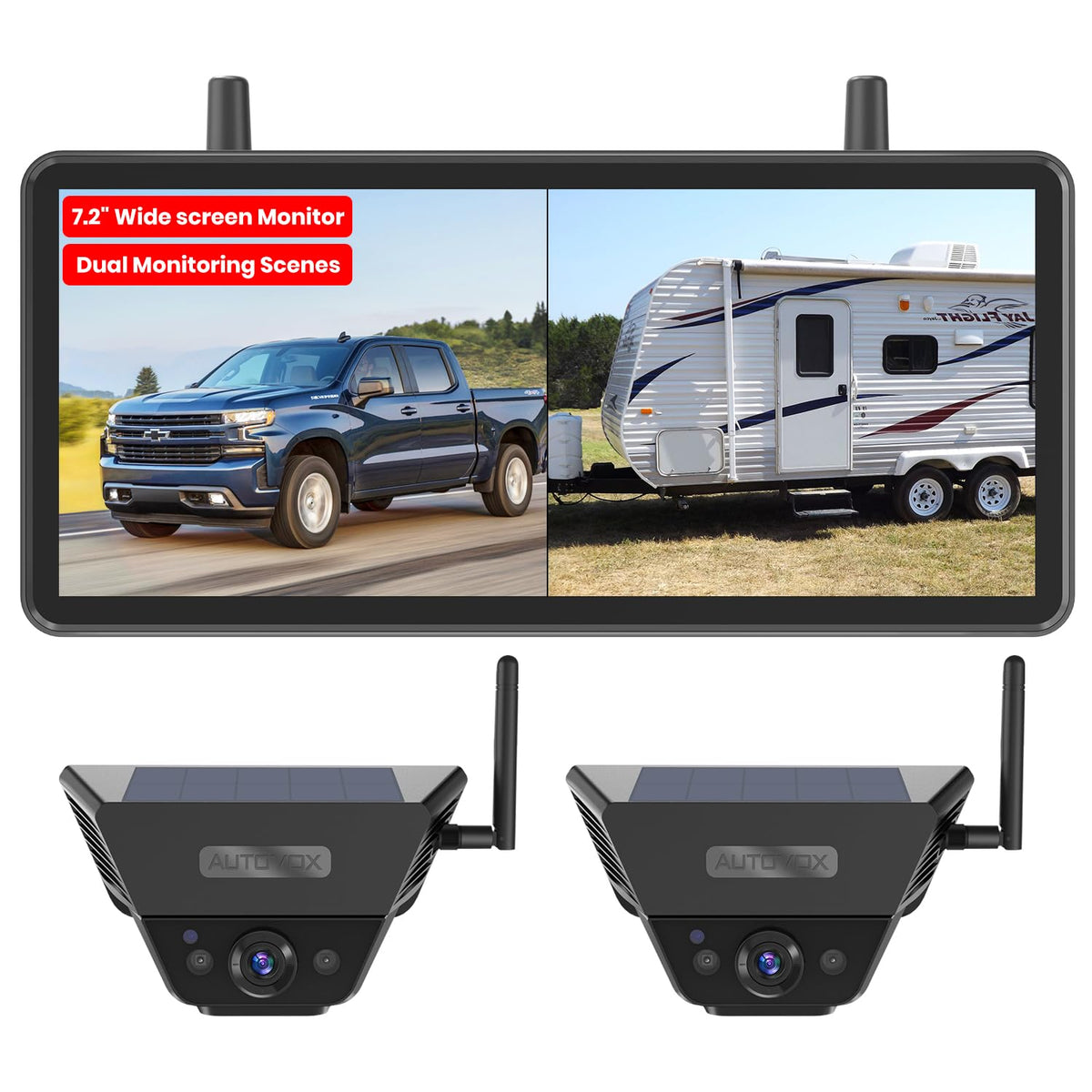 AUTO-VOX Solar 5 Wireless Magnetic Backup Camera System