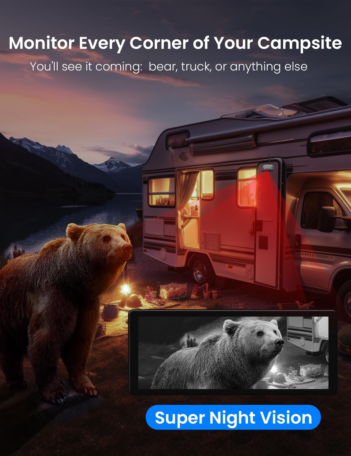 10.26-Inch Dual Wireless 1080P Backup Camera System