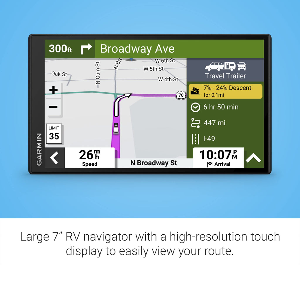 Garmin RV 795 7-Inch GPS Navigator with Custom RV Routing