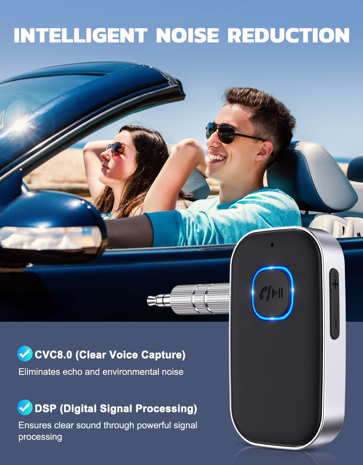 COMSOON Bluetooth Car Audio Receiver & AUX Adapter