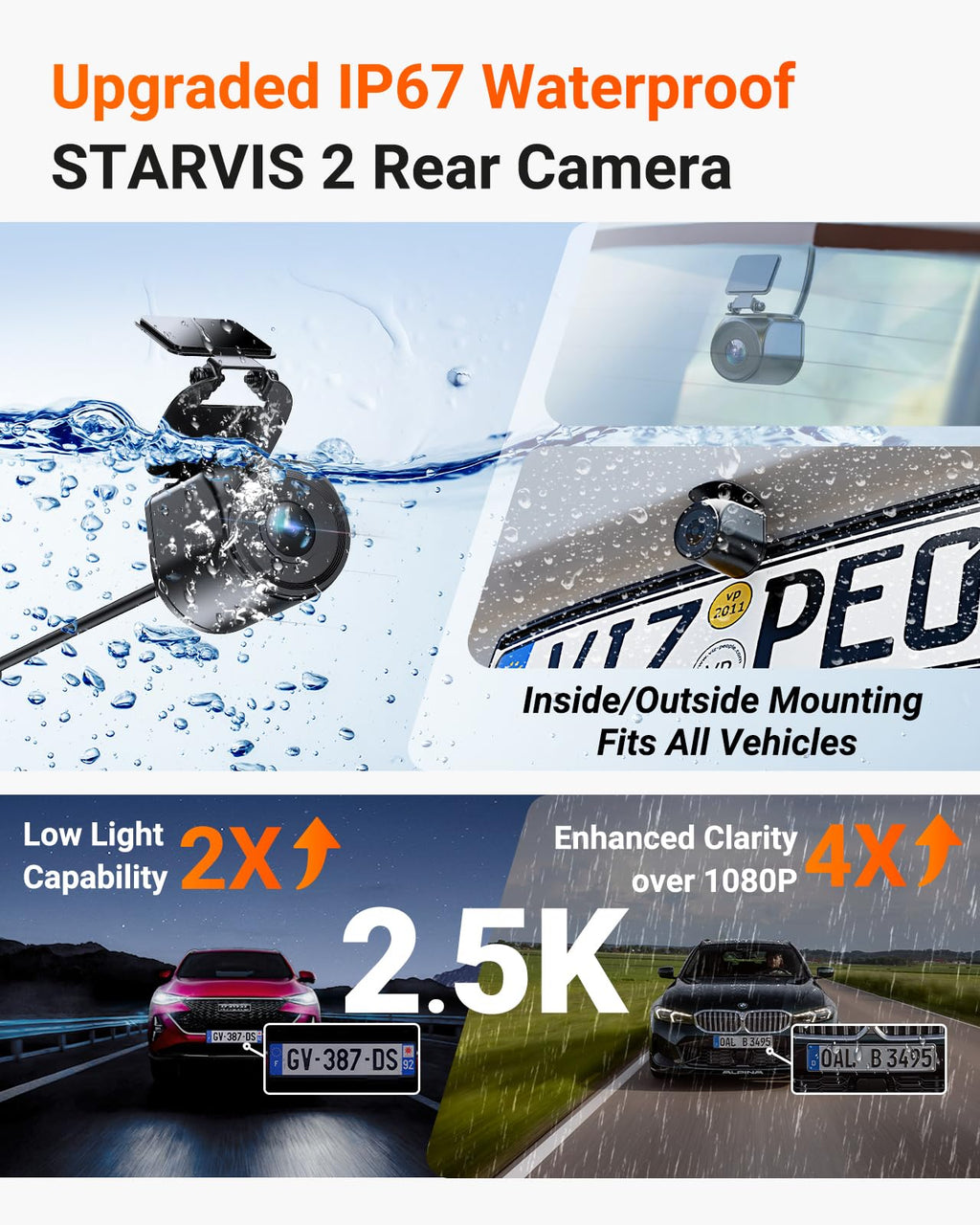 Vantrue N4 Pro S 4K 3-Channel Dash Cam with IR Night Vision