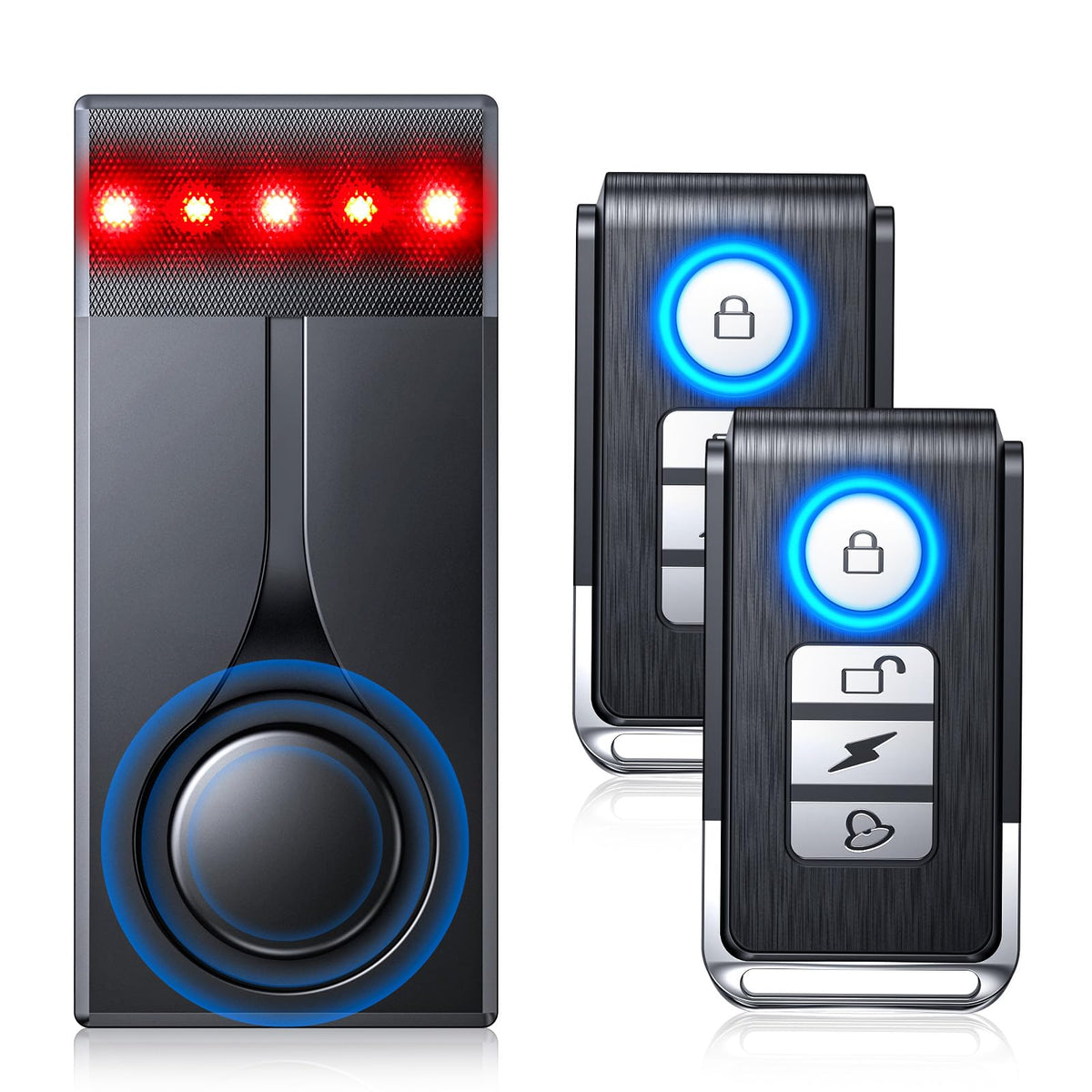 108dB Car Alarm System with Vibration Sensor & Remote