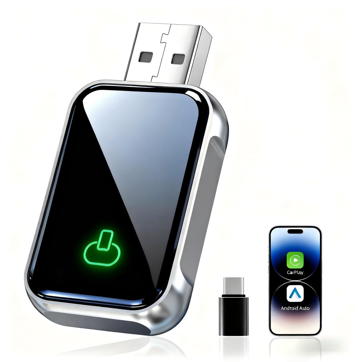 TAB0E Mini Wireless CarPlay Adapter for Apple iPhone