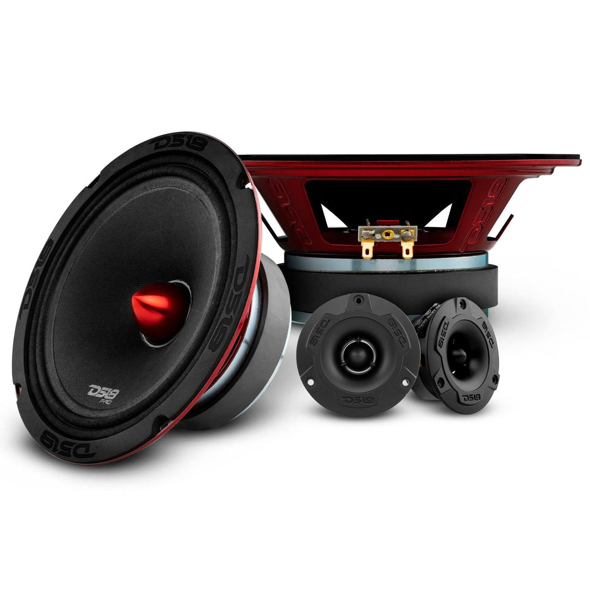 DS18 PRO-X6.4BMPK 6.5-Inch Midrange Speaker & Tweeter Kit