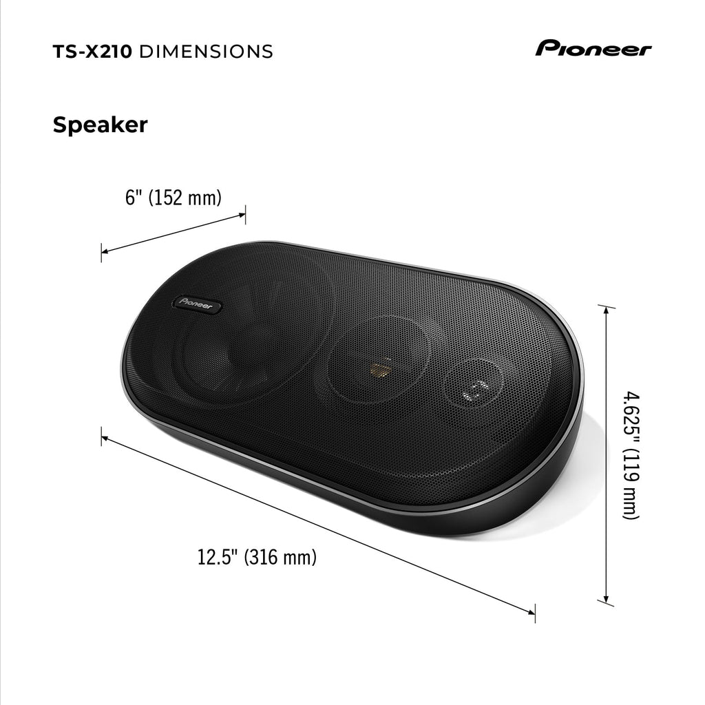 Pioneer TS-X Series 3-Way Surface-Mount Car Speakers