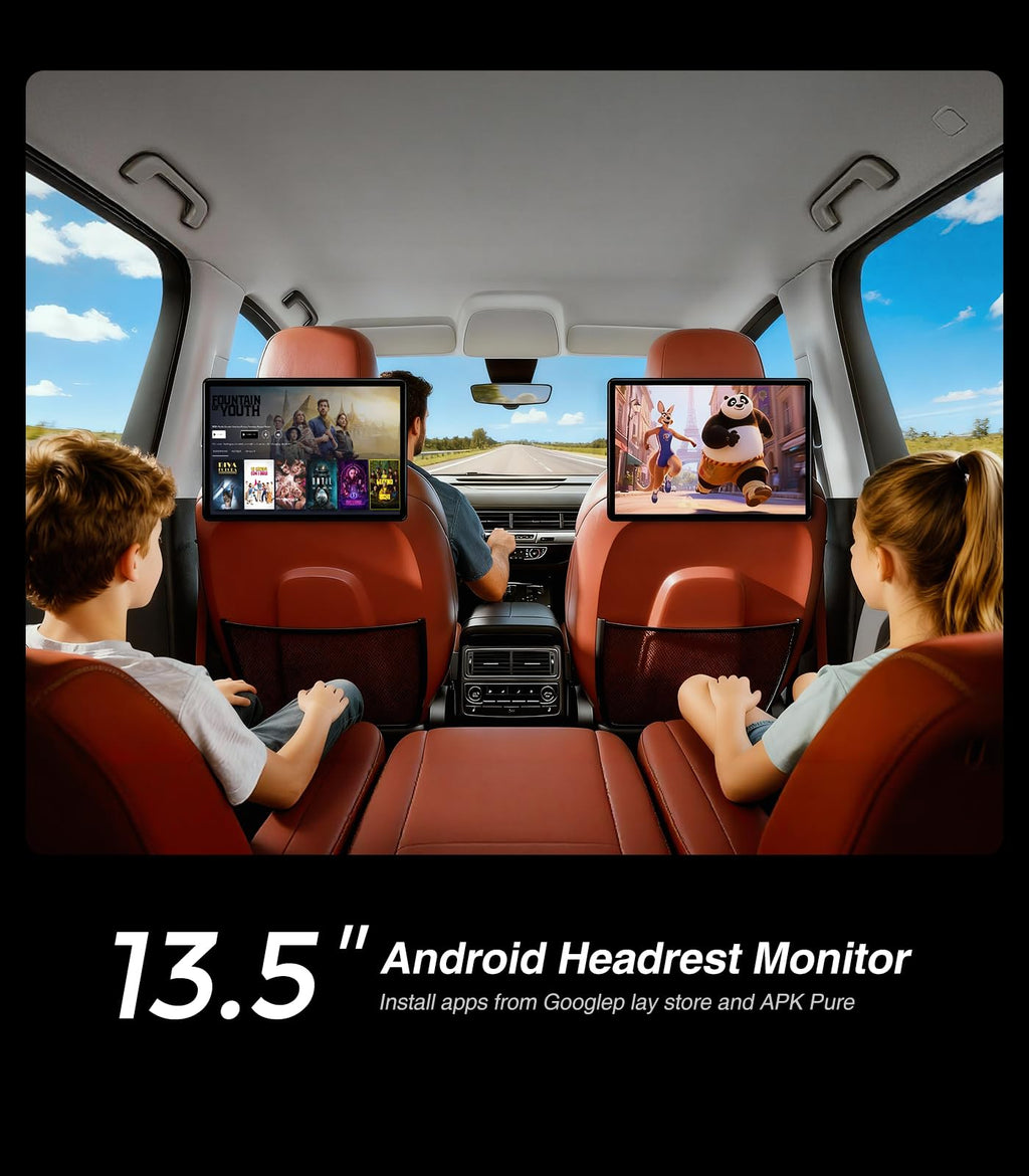 13.5-Inch Android Headrest Monitor with 5G WiFi & HDMI