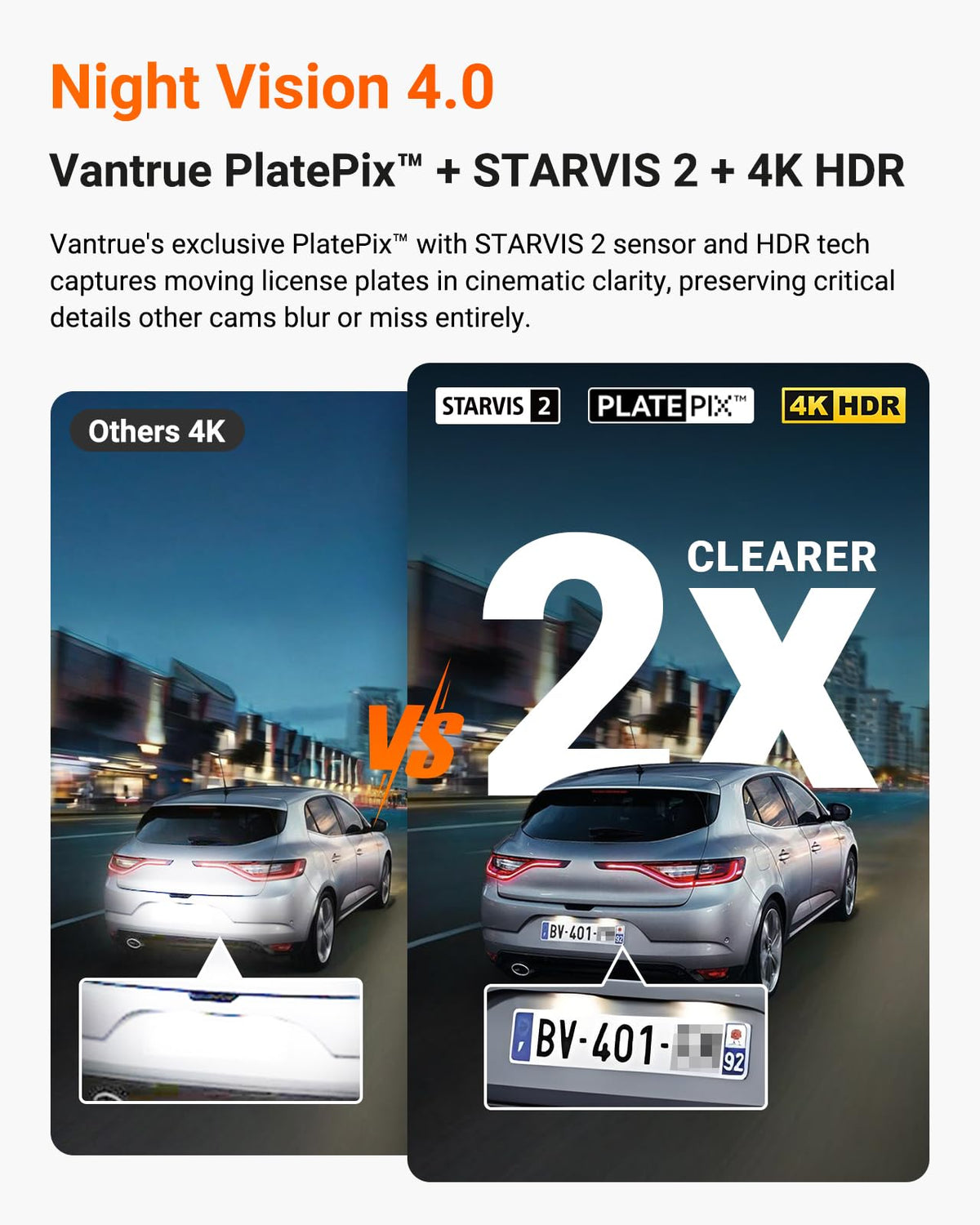 Vantrue N4 Pro S 4K 3-Channel Dash Cam with IR Night Vision