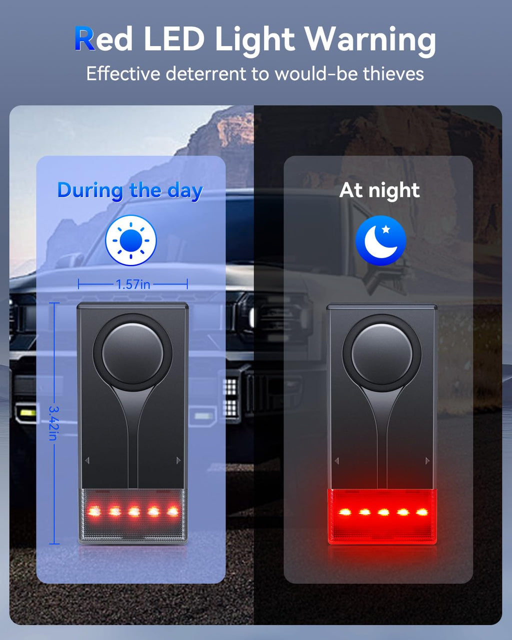 108dB Car Alarm System with Vibration Sensor & Remote