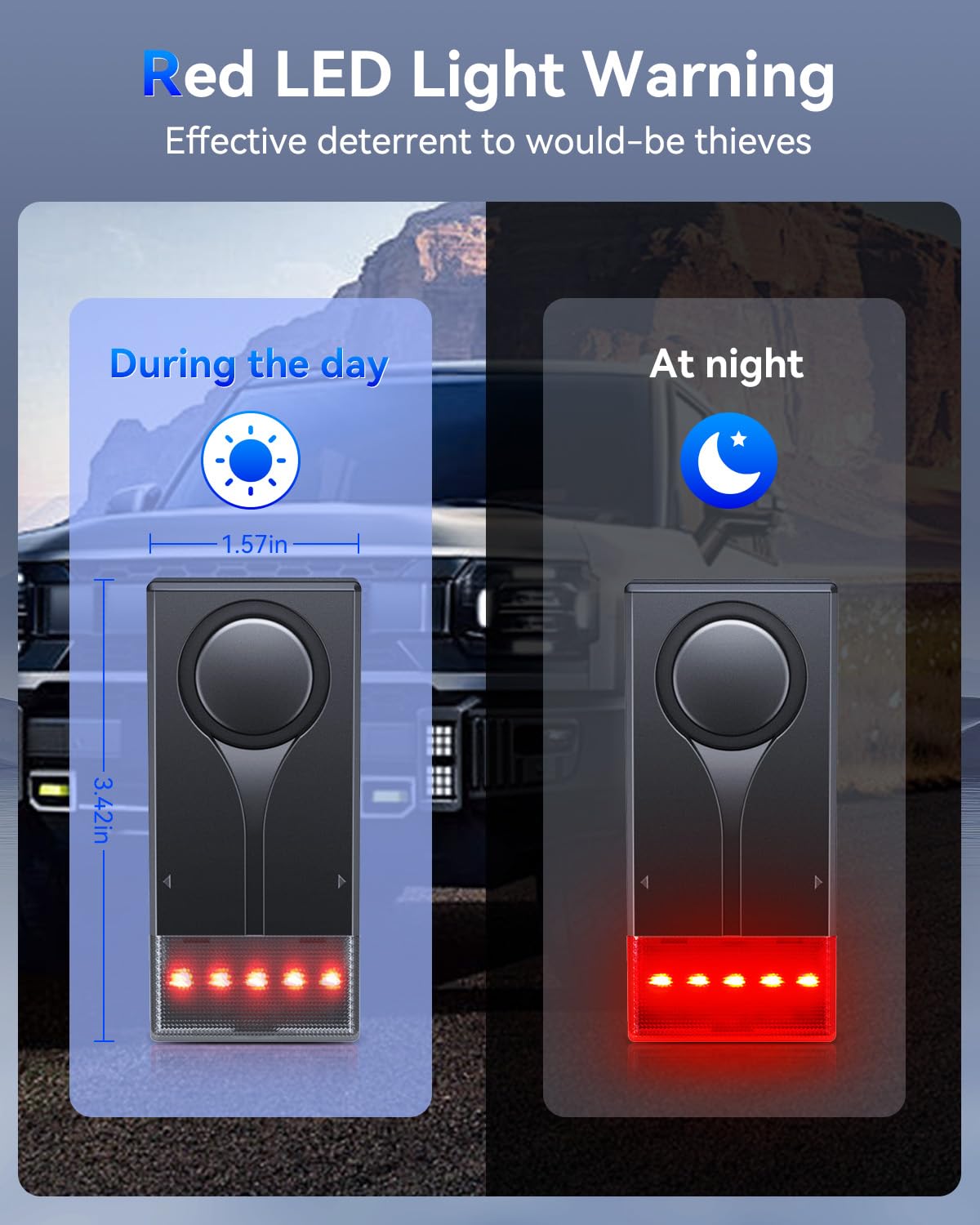 108dB Car Alarm System with Vibration Sensor & Remote