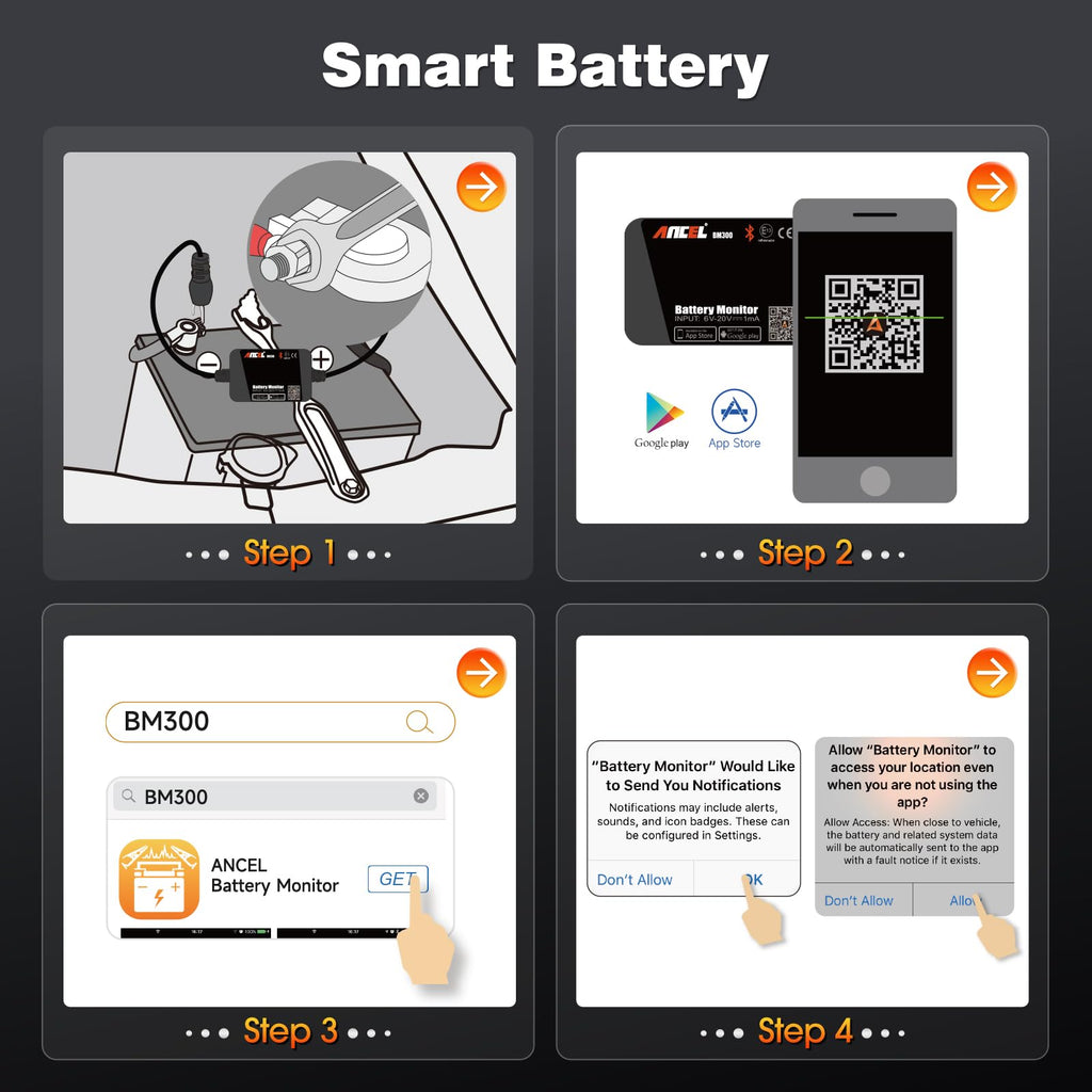 ANCEL BM300 Pro Bluetooth Battery Monitor & Voltmeter